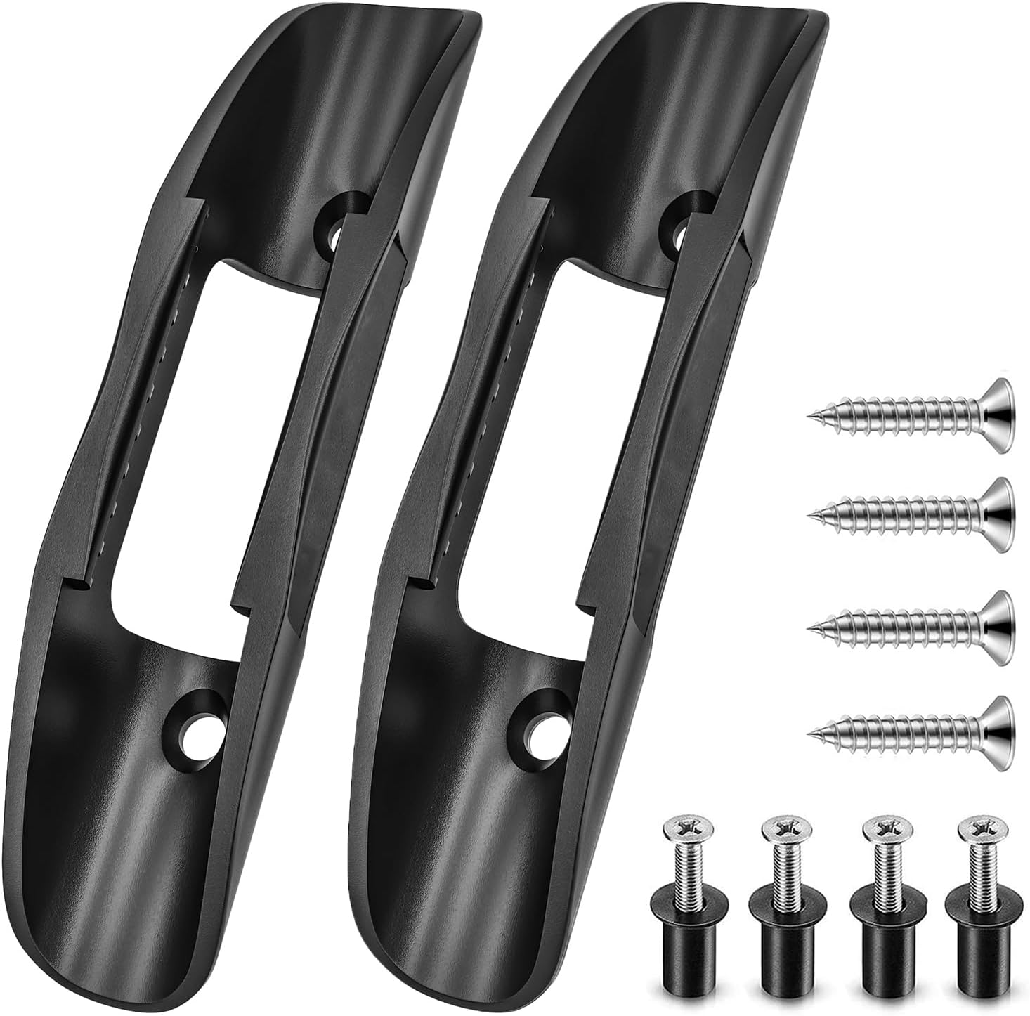 Kayak Paddle Holder Clips(Including Screws),Deck Mounted Universal Kayak Paddle Clip & Fishing Net Clip