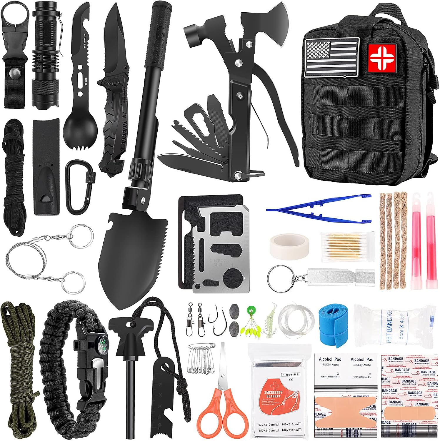 LUXMOM Emergency Survival Kit and First Aid Kit
